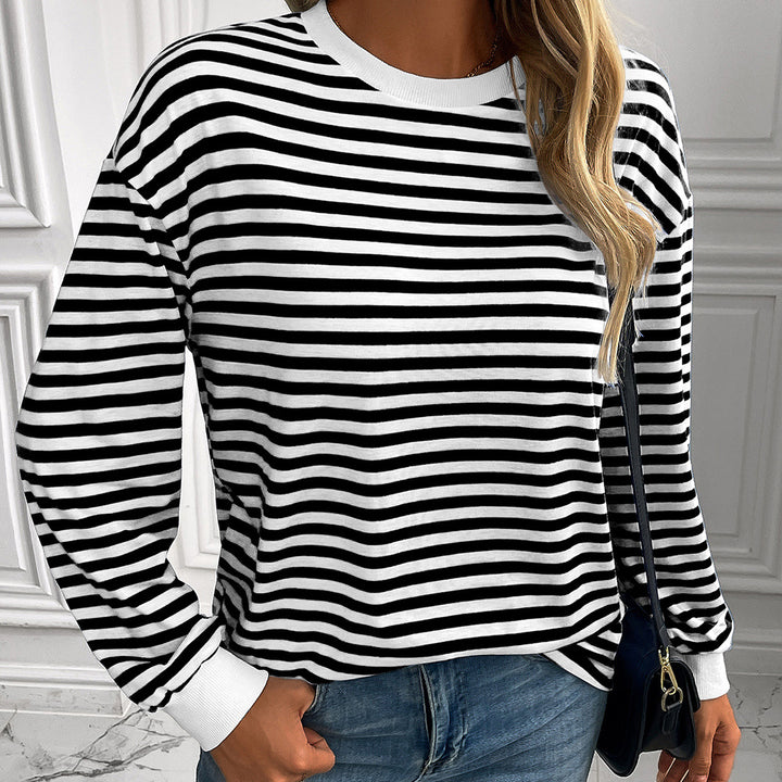 Long sleeve striped sweater for women with a relaxed fit Lune London