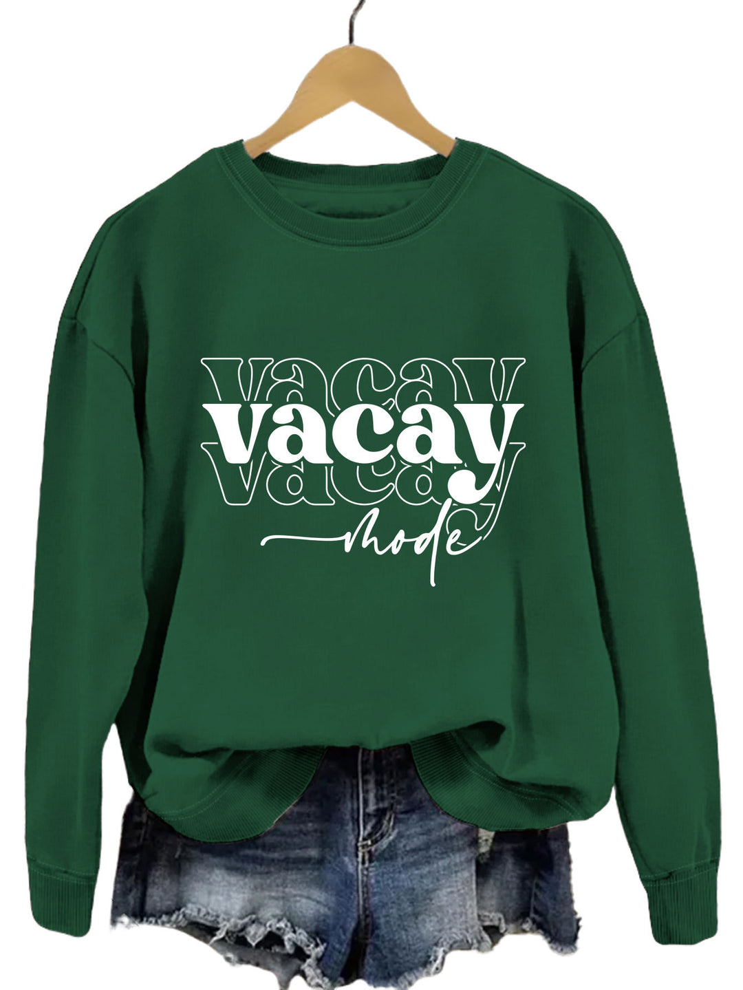 Sweatshirt femme avec lettrage décontracté et coupe décontractée Chic & Stil