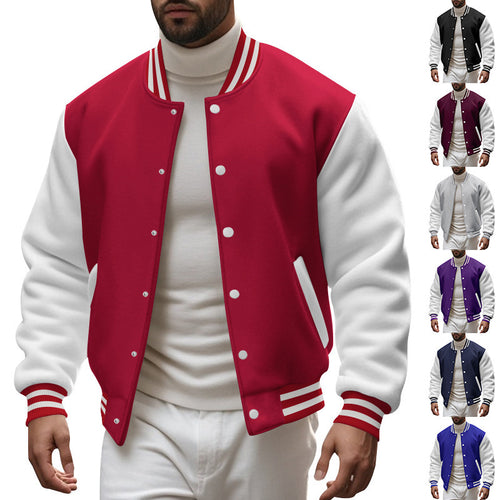 Casual bomber jacket for men with contrasting sleeves and a classic fit Lune London