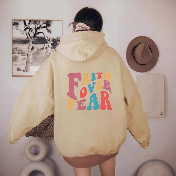 Women's Hoodie with Motivational Graphic Details Chic & Stil