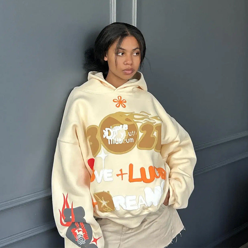 Ladies Oversized Streetwear Hoodie Lune London