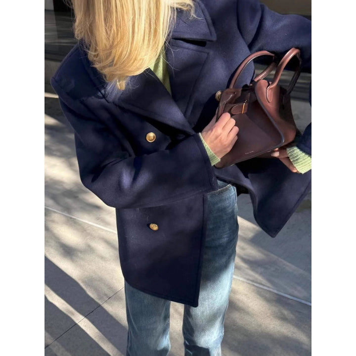 Wool coat for women with double-breasted closure and elegant cut Lune London