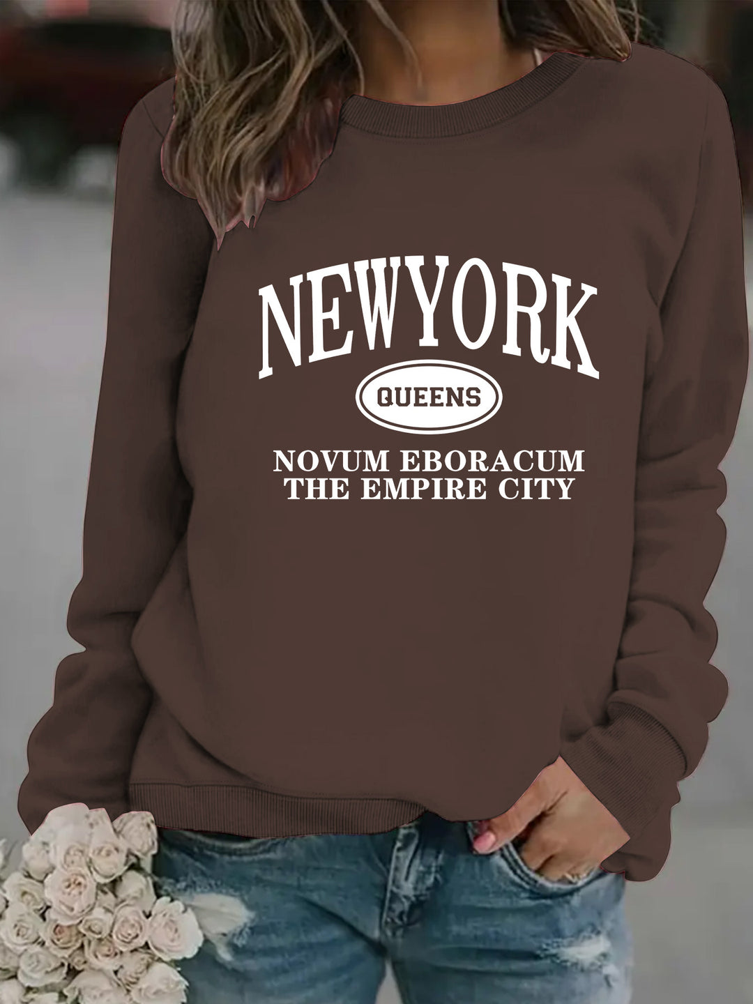 Sweatshirt pour femmes avec une stylisation de New Yorker
