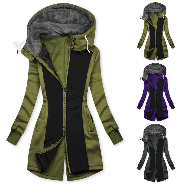 Women's sporty windbreaker jacket with high collar and warm inner lining Lune London