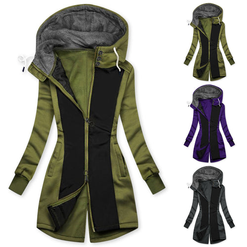 Women's sporty windbreaker jacket with high collar and warm inner lining Lune London
