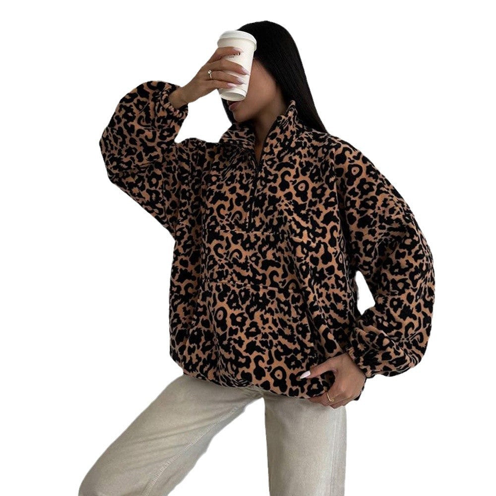 Lune London leopard print oversized sweater for women
