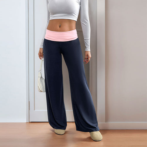 Loose sports pants for women with a high waist and comfortable elastane Lune London