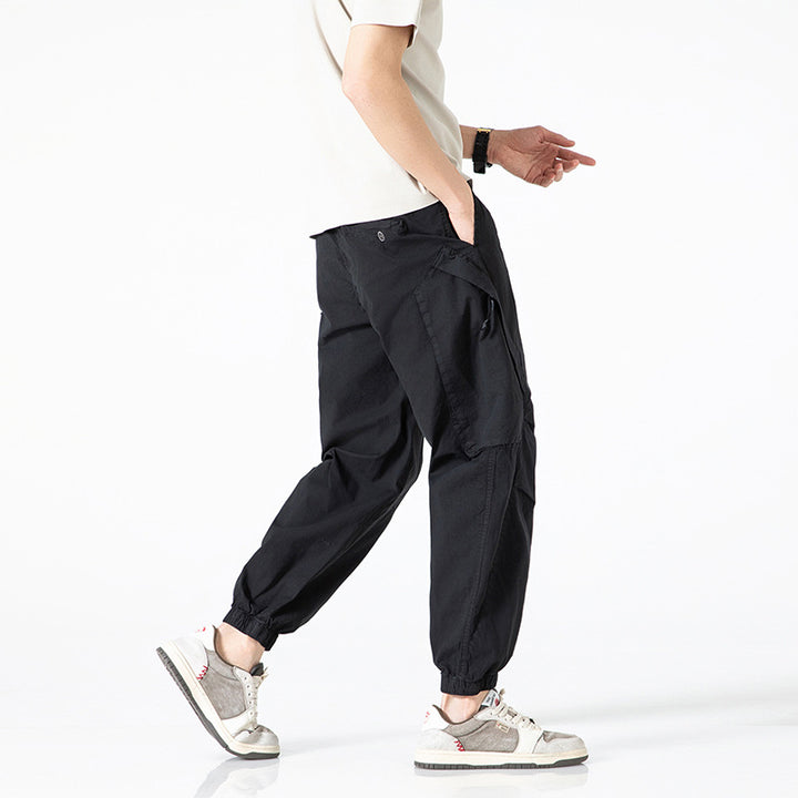 Pantalons cargo décontractés pour hommes avec ceinture élastique Lune London
