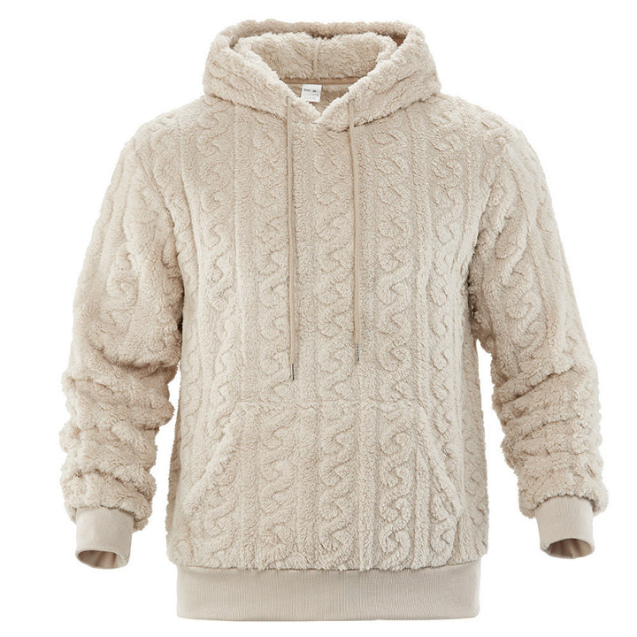 Ladies Cozy Fleece Hoodie with Textured Pattern Lune London