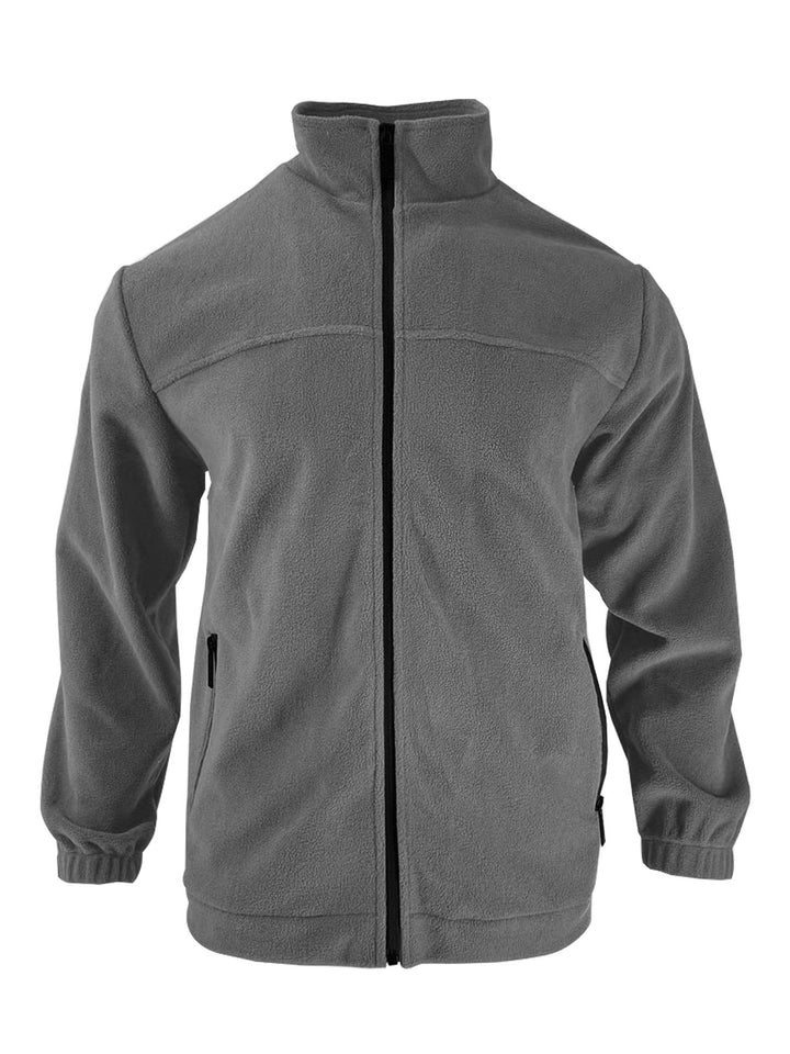 Fleece jacket for men with high collar and practical zip pockets Lune London