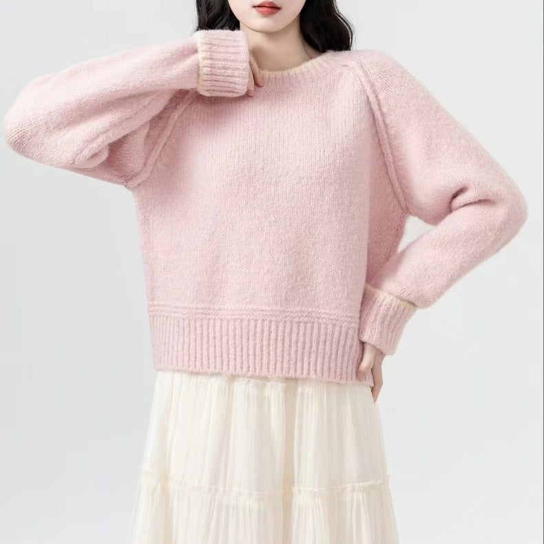 Ladies Soft Knit Sweater with Loose Fit and Long Sleeves Lune London