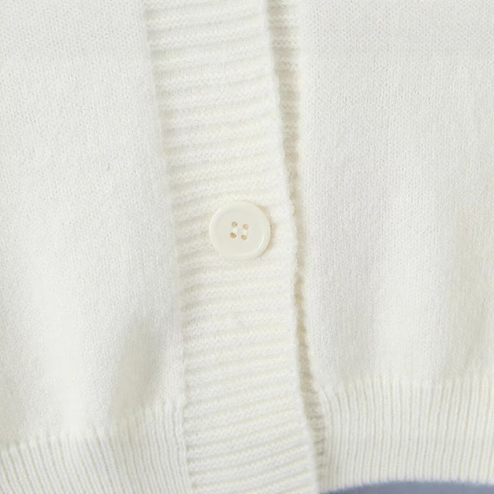 Cardigan tricoté confortable pour femmes avec motif floral coloré Chic & Stil