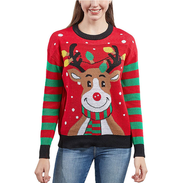 Women's Christmas sweater with festive reindeer pattern and comfortable fit Lune London