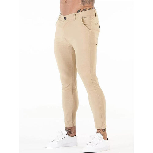 Elegant and comfortable slim fit pants for men with elastic waist and functional pockets Lune London