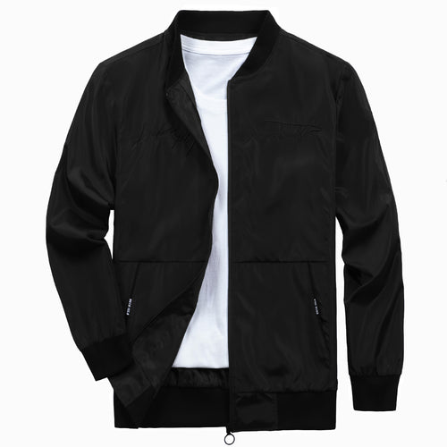Trendy bomber jacket for men with elastic cuffs and practical zip pockets Lune London