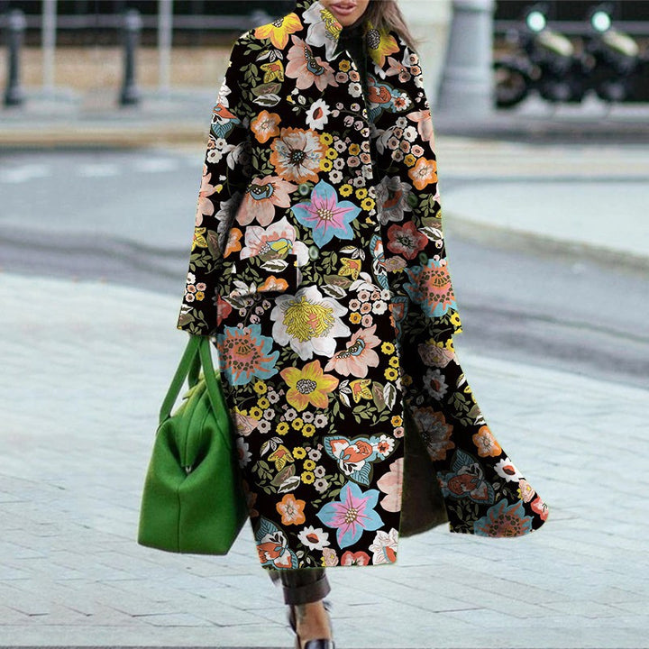 Elegant floral coat for women in soft fabric and trendy design Lune London