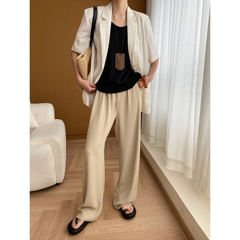 Women's Elegant Linen Blazer with Short Sleeves Chic & Stil