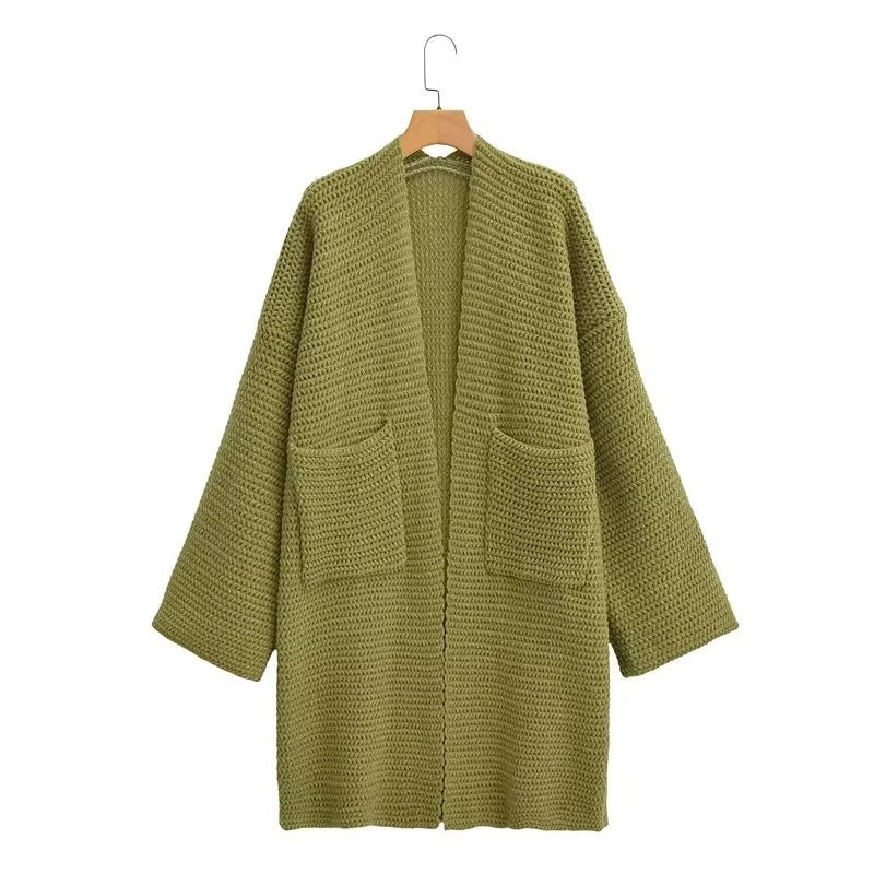 Women's knit coat with pockets Lune London