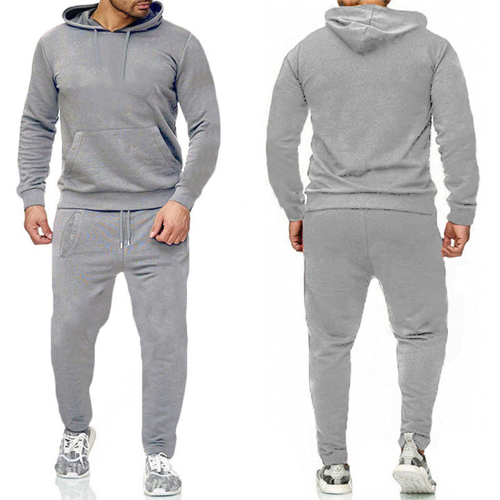 Men's hooded sweat suit with sporty cut and practical kangaroo pocket design Chic & Stil