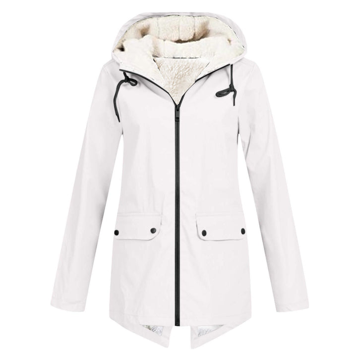 Lune London | Women's weatherproof and padded rain jacket with adjustable hood collar