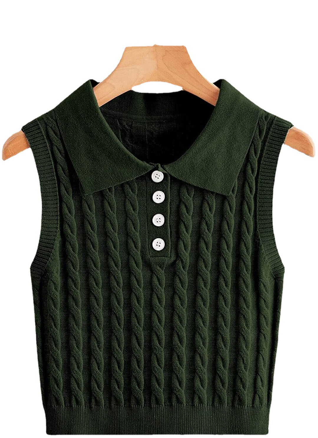 Women knitted tank top with Lune London collar