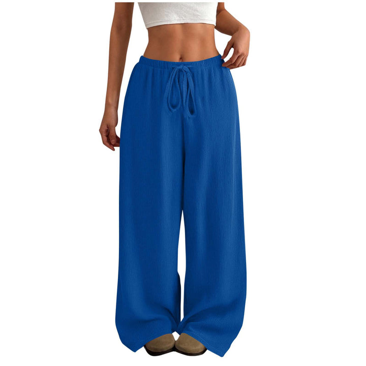 Loose summer pants for women in lightweight fabric with elastic Lune London