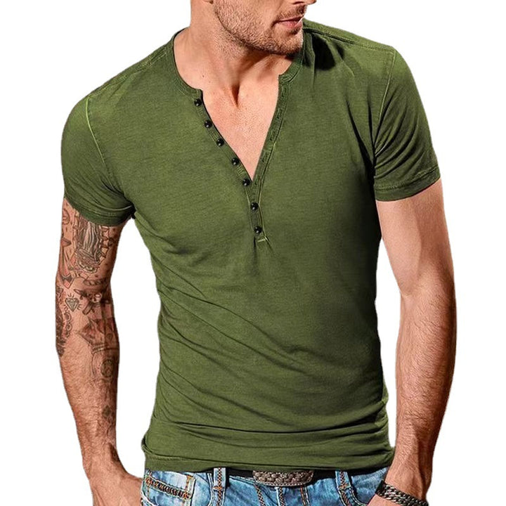 Men's Leisure Short Sleeve Henley T-shirt Lune London 1752037952
