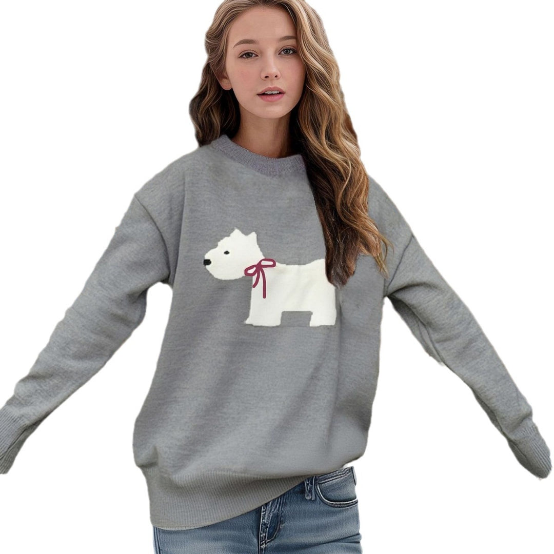 Ladies comfortable knitted sweater with cute animal pattern Lune London