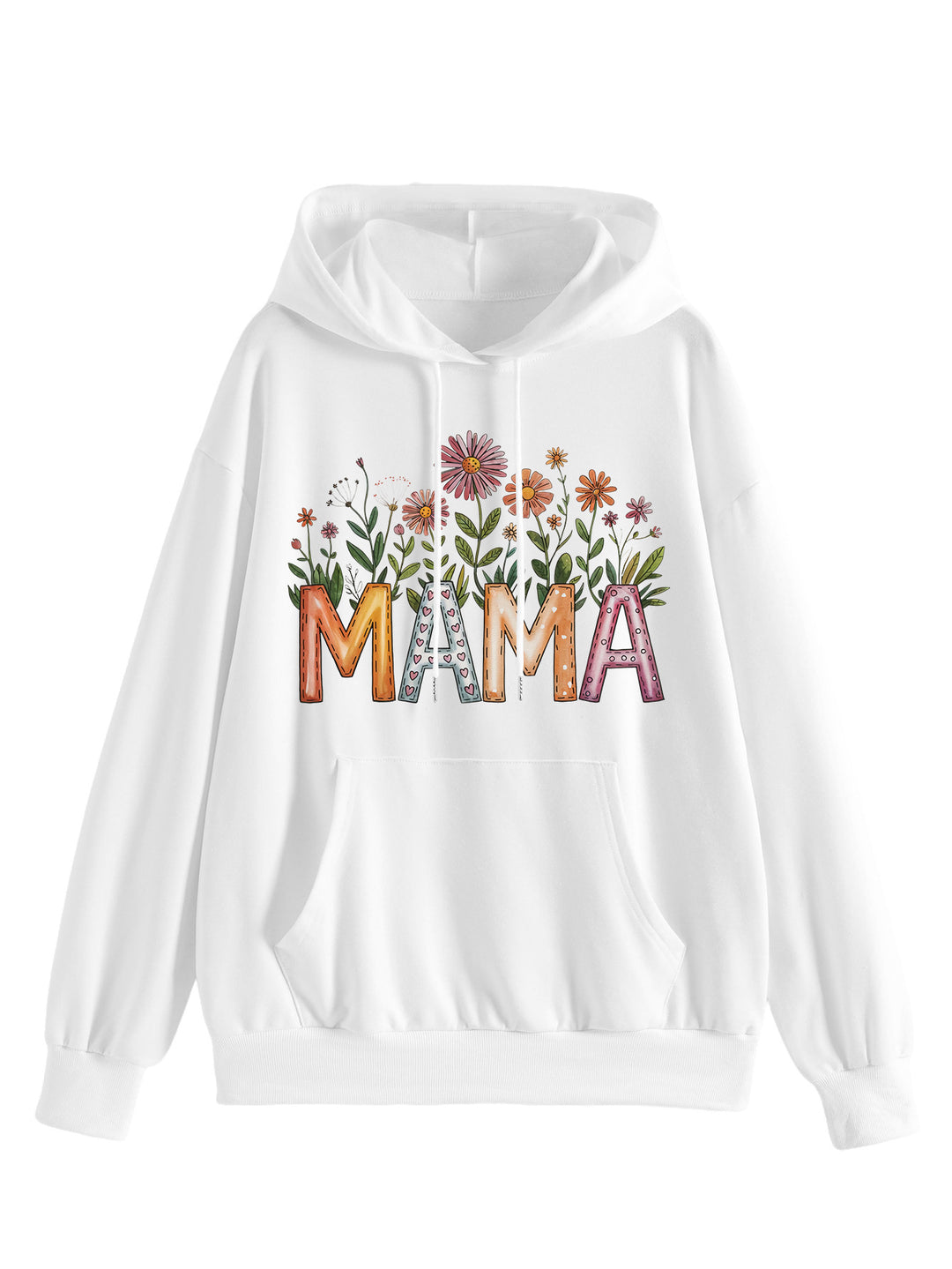 Haut de femme à capuche avec imprimé floral et lettrage inspirant Chic & Stil