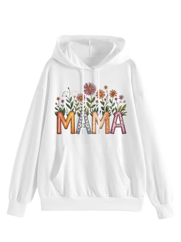 Haut de femme à capuche avec imprimé floral et lettrage inspirant Chic & Stil