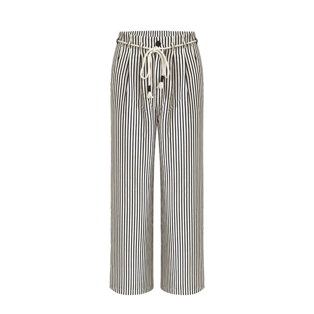 Lune London Casual Striped Linen Pants for Women