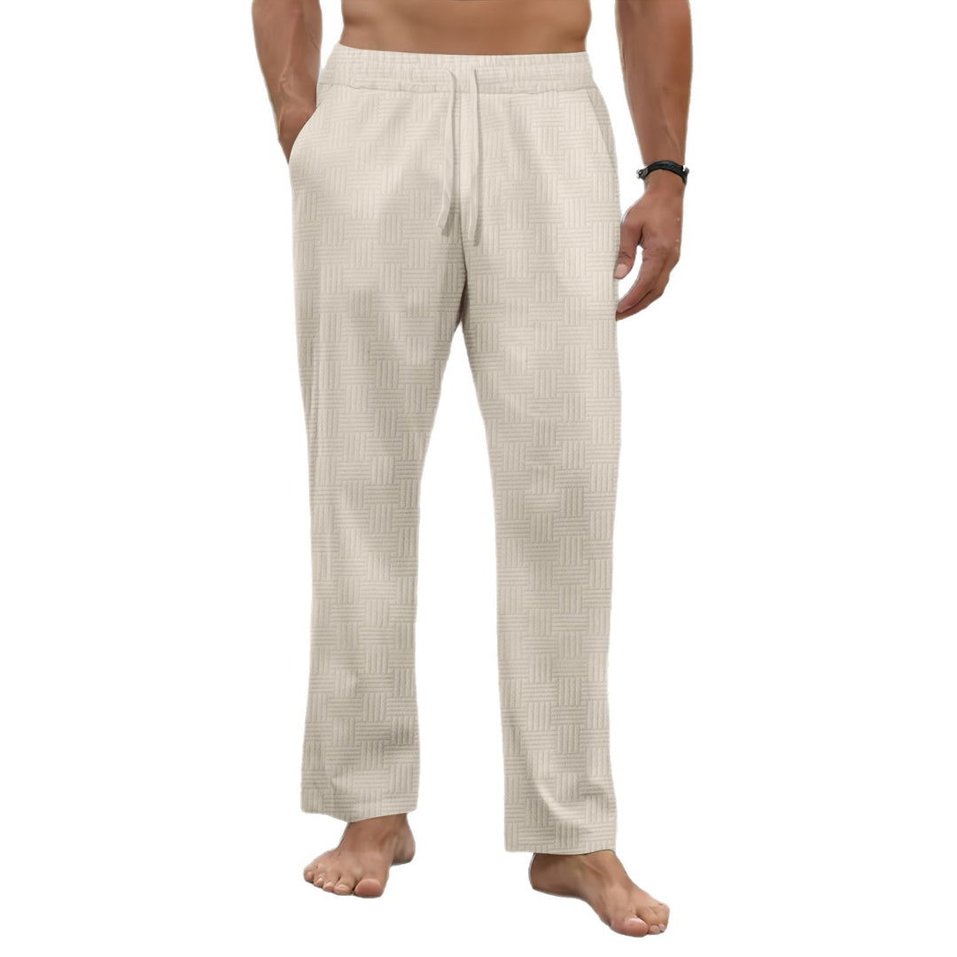 Casual lounge pants for men with elastic waistband and structured design Lune London