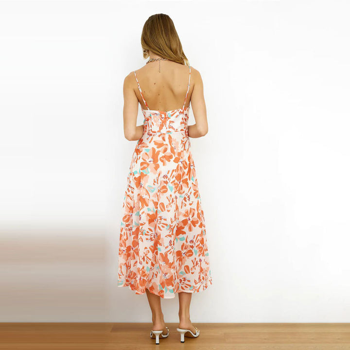 Floral A-line slip dress for women Lune London