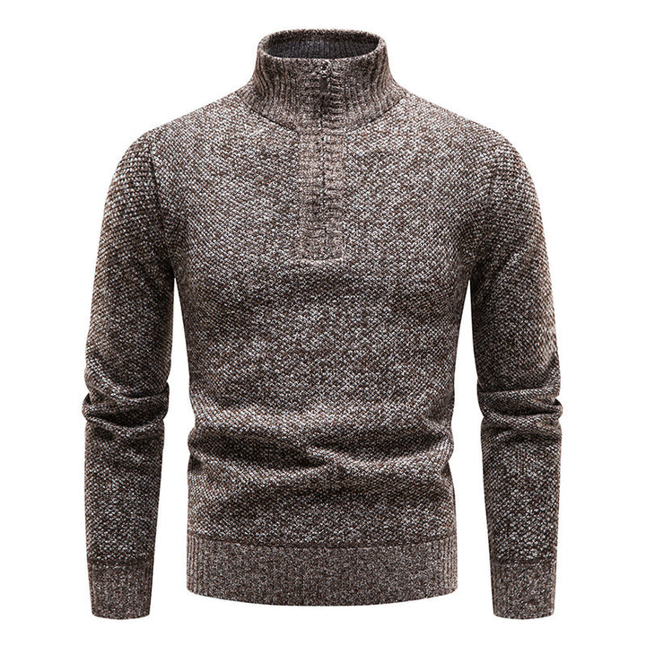Men's stylish knit sweater with high collar and structured design Lune London