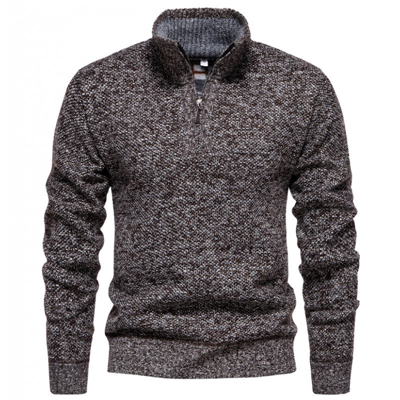 Pull-over zippé pour hommes avec design structuré Lune London
