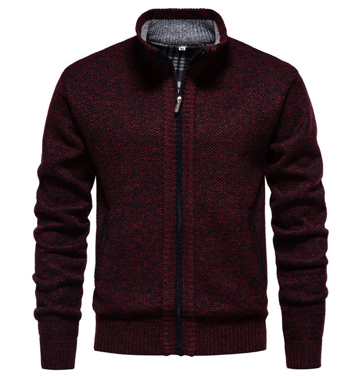 Men's knitted sports jacket with high collar Lune London