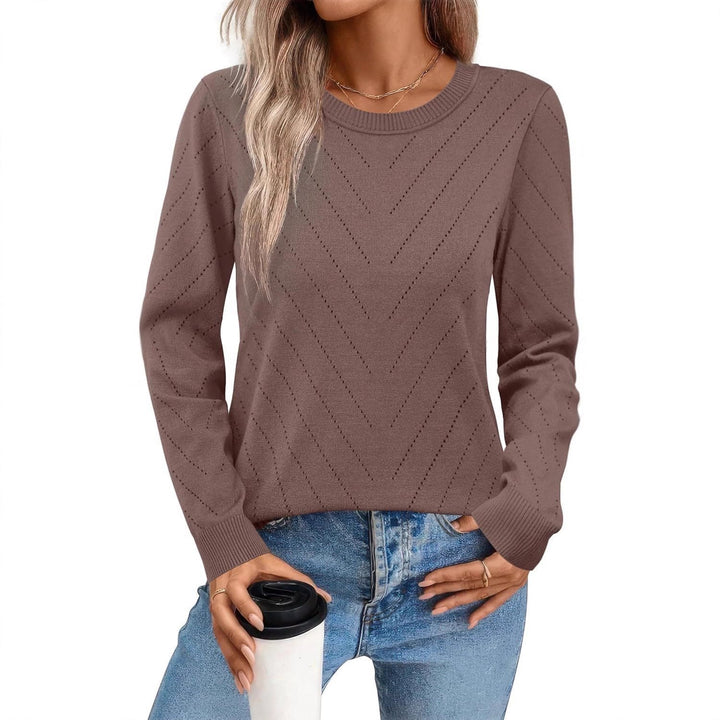 Ladies Fashion Sweater with structured zigzag pattern and relaxed fit Lune London
