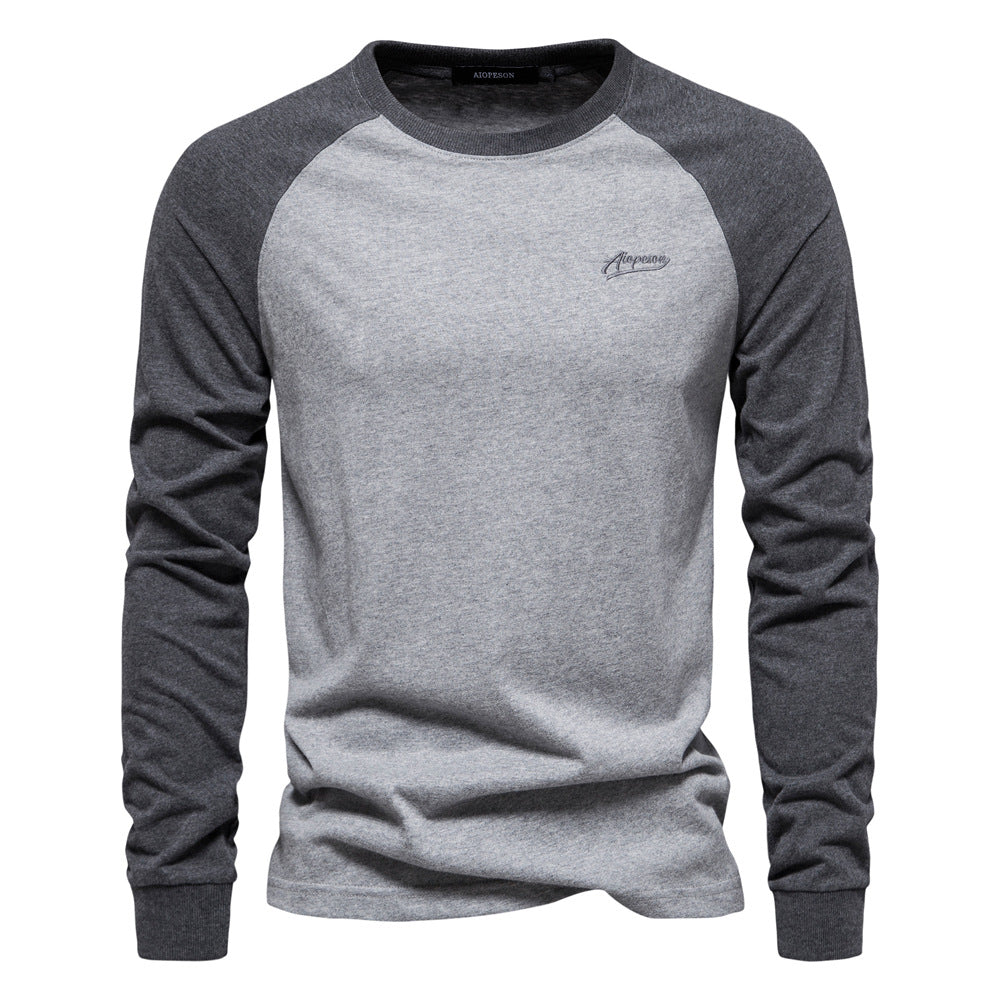 Men's Long Sleeve Shirt with Modern Contrast Design and Comfortable Fit Lune London