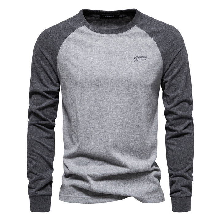 Men's Long Sleeve Shirt with Modern Contrast Design and Comfortable Fit Lune London