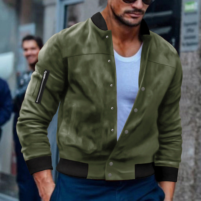 Fashionable bomber jacket for men with practical zippered pockets Lune London
