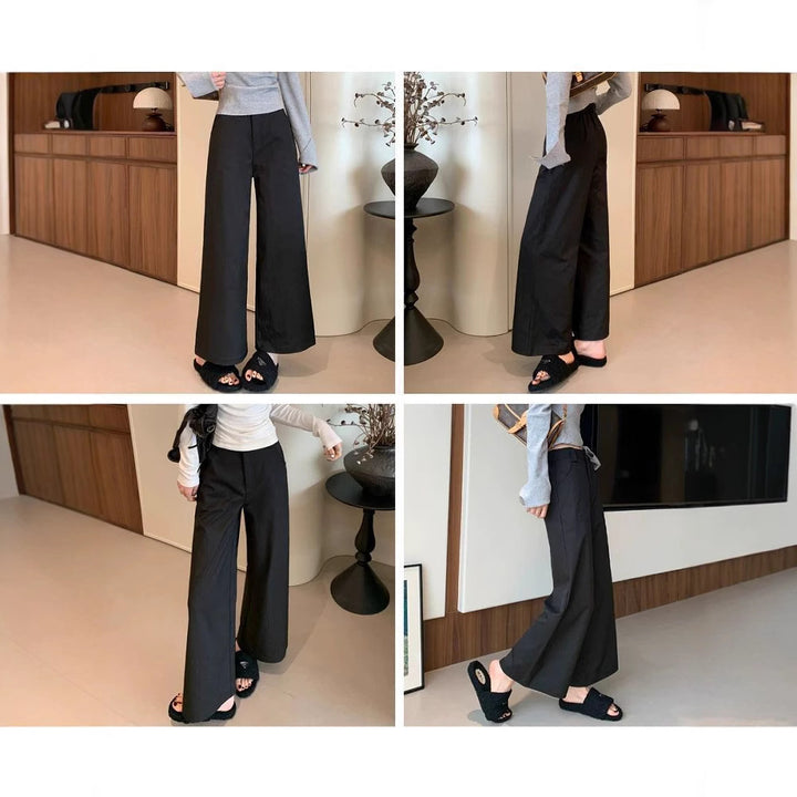 Femme Pantalons Taille Haute Large-Cut Chic & Stil