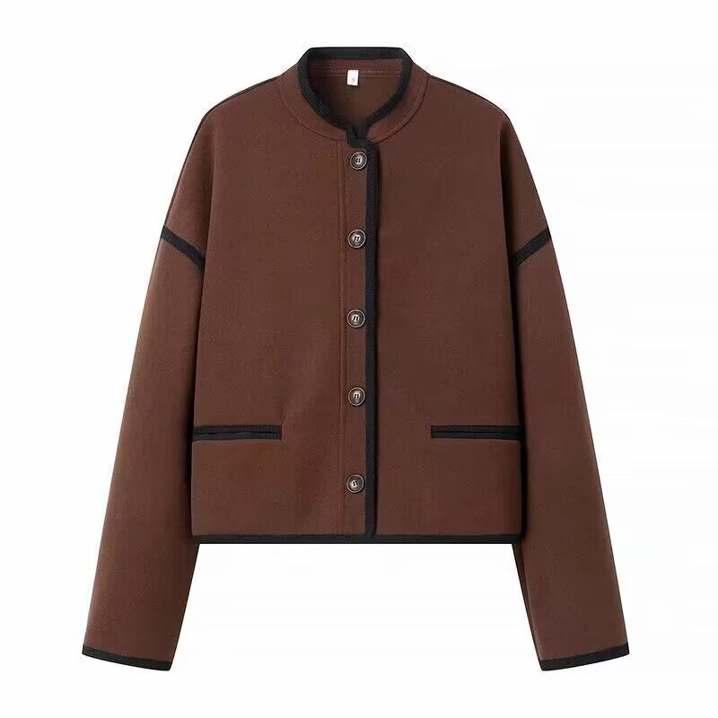 Fashion blazer jacket for women with button closure and contrasting accents Lune London
