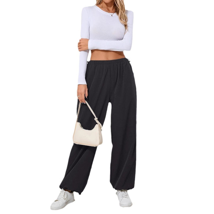 Pantalons décontractés confortables pour femmes avec cordon de serrage et jambe large Chic & Stil