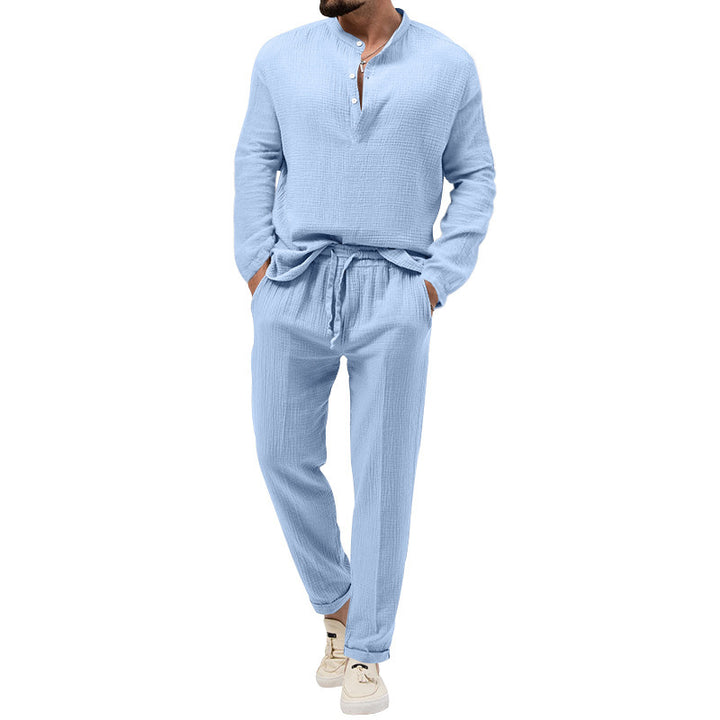 Casual outfit for men with long sleeve top and elastic waist Lune London