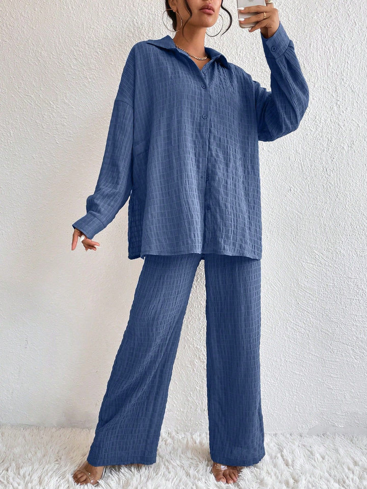 Women Comfortable Casual Long Sleeve Set Lune London