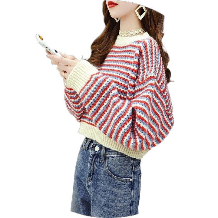 Women's Wavy Knit Sweater with Oversized Cut Lune London