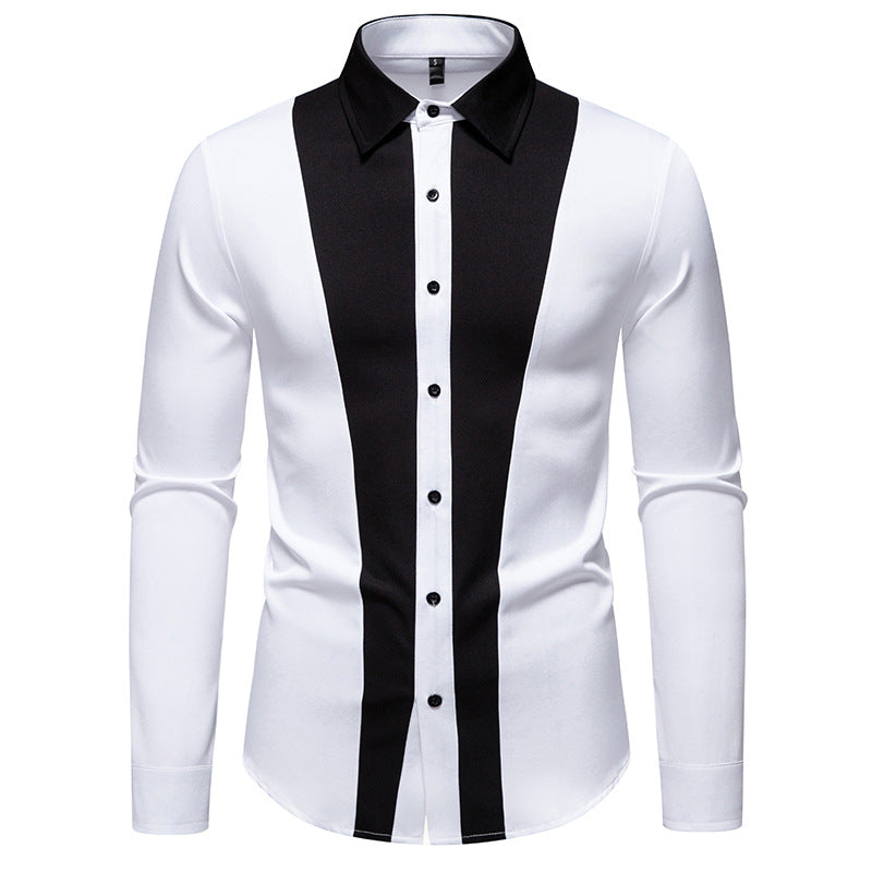 Men's Elegant Shirt with Colored Contrast Inserts Lune London