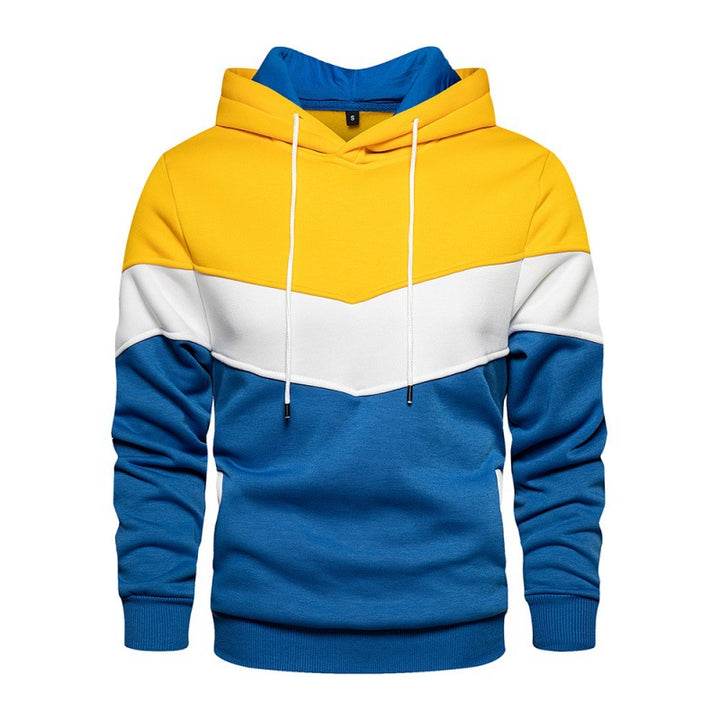 Men's hoodie with contrasting color blocks and a soft lining Lune London