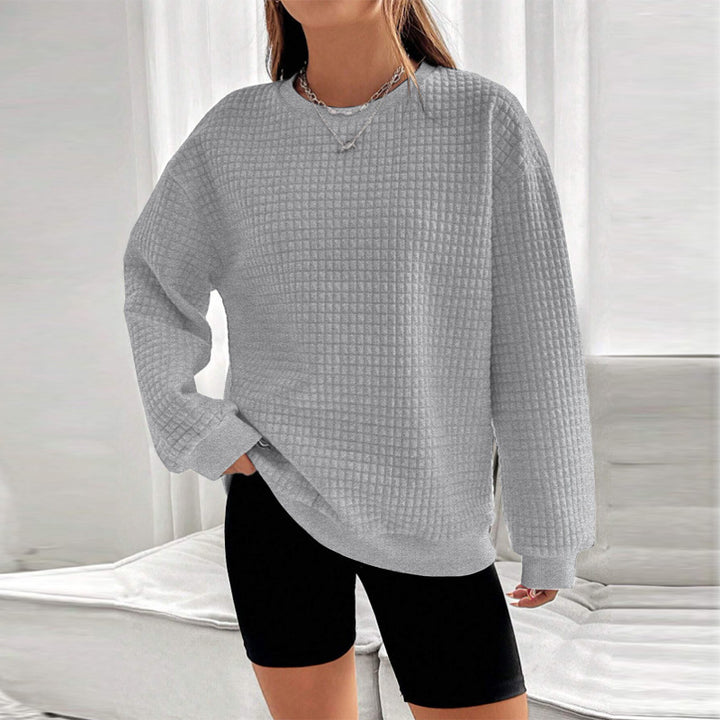 Ladies oversized comfortable sweater with textured design Lune London