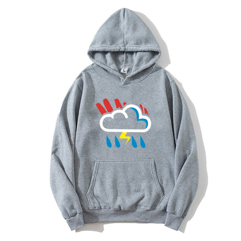 Women's hoodie with cheerful weather motif Chic & Stil